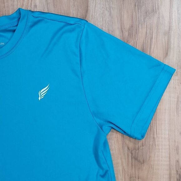 🧡Mi Falcon Blue Short Sleeve Athletic Shirt Large - Picture 4 of 10